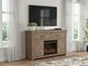 Signature Design by Ashley® Garistyn Brown 73" TV Stand with Electric Fireplace-0