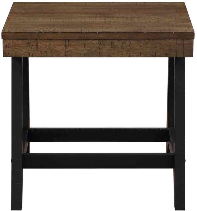 Steve Silver Co. Ralston Caramel End Table with Ebony Base-2