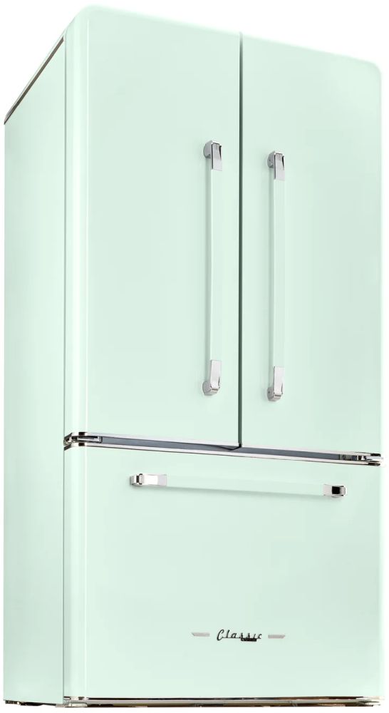 Unique® Appliances Unique 36 in. 21.4 Cu. Ft. Summer Mint Green Counter Depth French Door Refrigerator-0