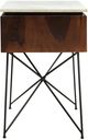 Moe's Home Collection Dominic Brown Nightstand with White Marble Top-1