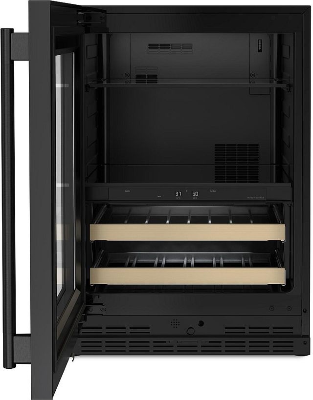 KitchenAid® 24" 4.8 Cu. Ft. Black Ore Undercounter Beverage Centre-4
