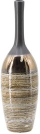 A & B Home Brown/Copper Bottleneck Vase-0