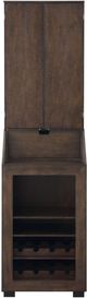 Elements International Bones Brown Dartboard Cabinet-2
