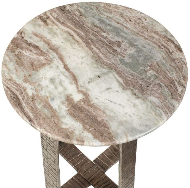 Uttermost® Warner Antique Champagne Metal Indoor-Outdoor Side Table-4