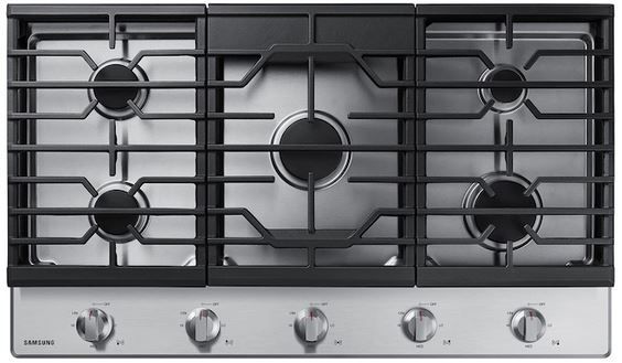 Samsung 36" Stainless Steel Gas Cooktop with Cast Iron Grates-0