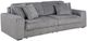 Coaster® Jacana Gray Corduroy Upholstered Dual Power Chaise Sofa-1