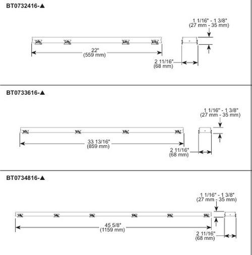 Brizo Brilliance® Luxe Steel® 36" Reversible Linear Shower Drain-1