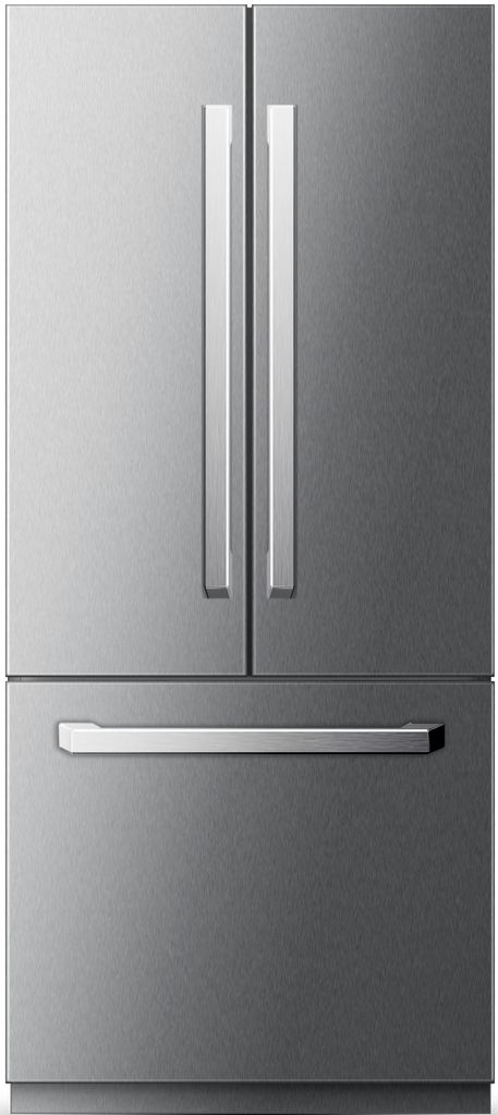 Induction Hardware 36" 21.3 Cu. Ft. Stainless Steel Built-In French Door Refrigerator with Water Dispenser-0