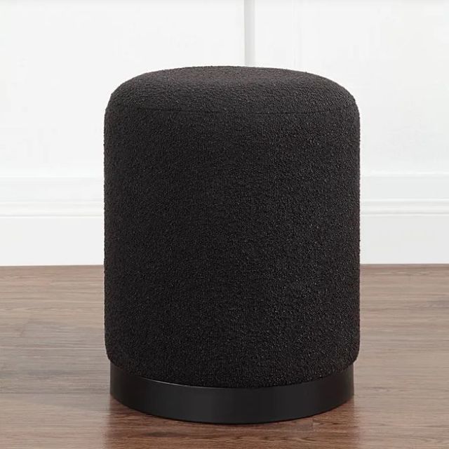 Renwil® Castillo Matte Black Accent Stool-1