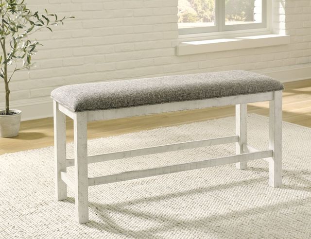 Benchcraft® Brewgan Two-Tone Counter Chair Bench-1