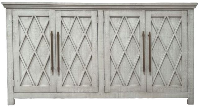 Million Dollar Rustic Frosted White 4-Door Buffet-0