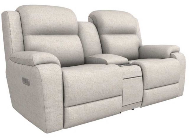 La-Z-Boy® Dorian Barley Power Reclining Loveseat with Console and Headrest-0