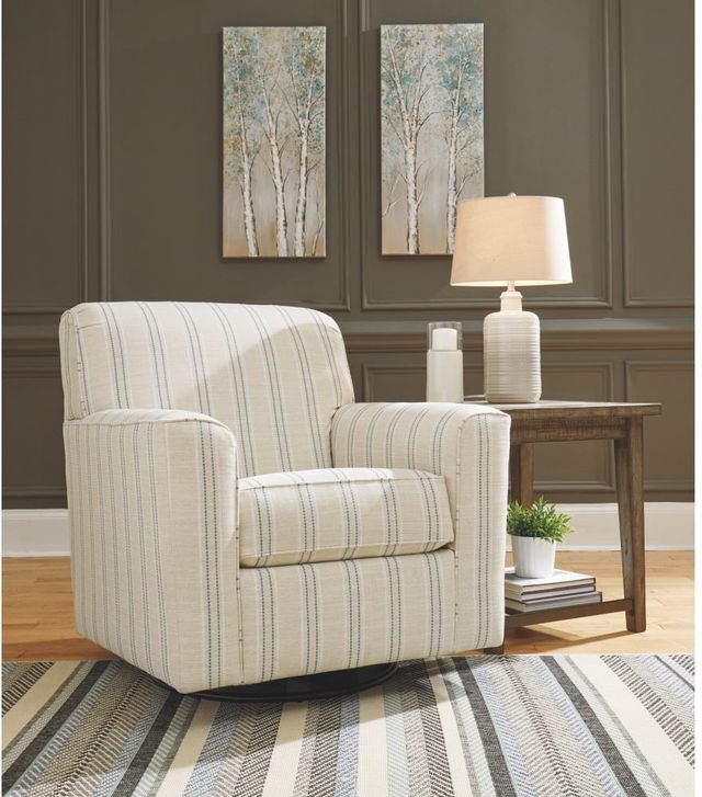 Signature Design by Ashley® Alandari Gray Swivel Glider Accent Chair-4