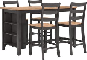 Signature Design by Ashley® Gesthaven 5-Piece Natural/Brown Counter Height Dining Table Set