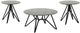 Coaster® Hadi 3-Piece Cement Occasional Table with Gunmetal Base Set-0