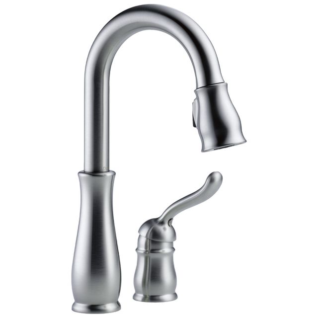 Delta Leland® Arctic Stainless Single Handle Prep/Bar Faucet-0