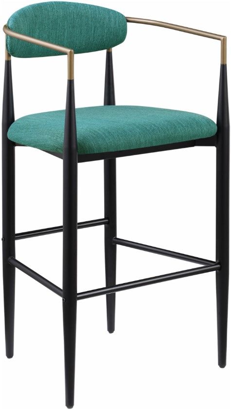 Coaster® Tina 2-Piece Black/Green Upholstered Bar Stool Set-3