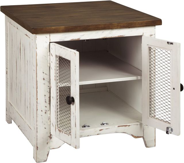 Signature Design by Ashley® Wystfield Brown End Table with White Base-3