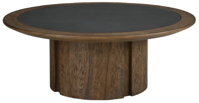 Signature Design by Ashley® Dontayne Warm Brown Round Cocktail Table-0
