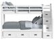 Elements International Hampton Kids White Youth Twin/Twin Loft Bed with Staircase and Trundle-2