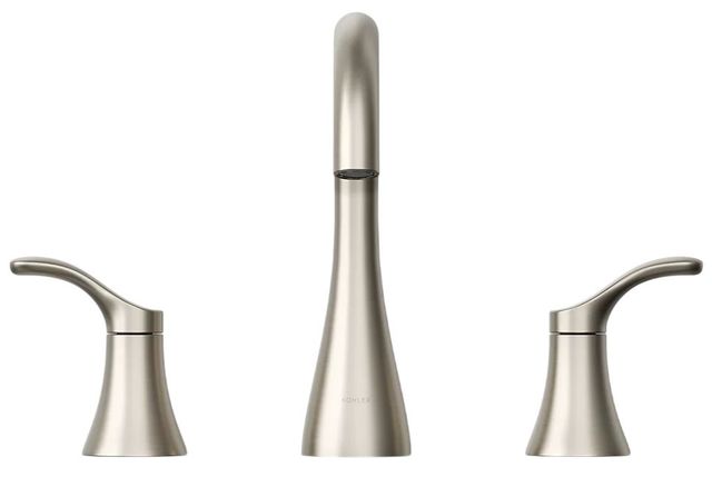 KOHLER® Simplice® Vibrant Brushed Nickel Widespread Bathroom Sink Faucet-1