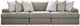 Signature Design by Ashley® Avaliyah 3-Piece Ash Sectional-0
