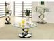 Furniture of America® Nova Tempered Glass End Table with Satin Plated Base-3