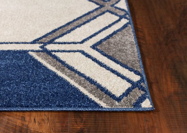 KAS Rugs Lucia Ivory/Denim Grant 5'x8' Rug-1