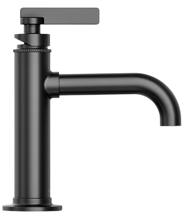 KOHLER® Castia™ Matte Black Single-Handle Bathroom Sink Faucet-2