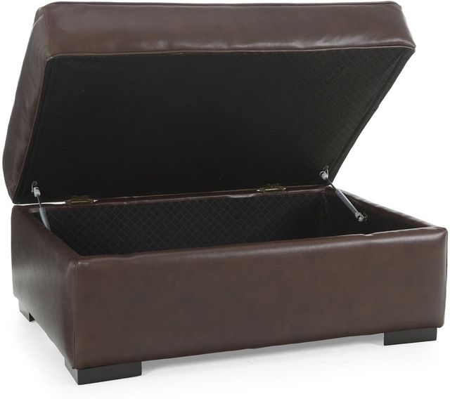 Decor-Rest® Furniture LTD 3900 Brown Leather Storage Ottoman-1