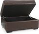 Decor-Rest® Furniture LTD 3900 Brown Leather Storage Ottoman-1