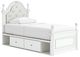 Signature Design by Ashley® Kozlani White Twin Upholstered Panel Storage Bed-0
