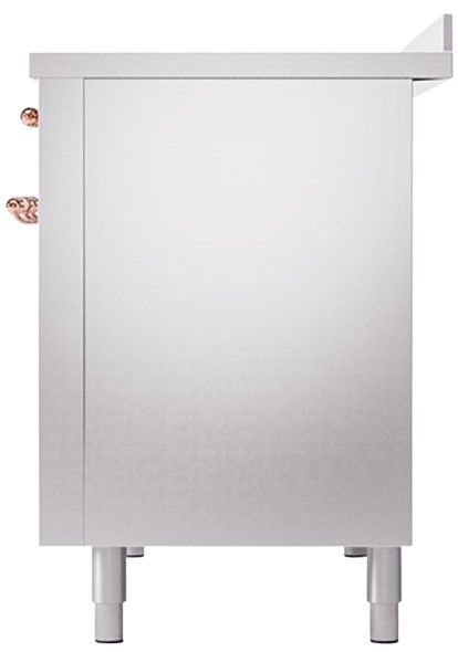 Ilve® Nostalgie II Series 48" Stainless Steel Pro Style Induction Range with Cooper Trim-3