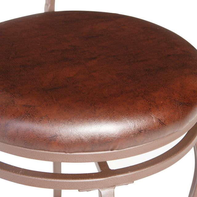 Linon Karla 3-Piece Brown Adjustable Stool Set-4