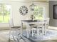Elements International Kayla Grey Counter Table with White Base-1