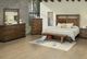 International Furniture Direct Parota Brown California King Panel Bed-1