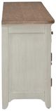 Liberty Furniture Farmhouse Reimagined Brown/White Console with Fireplace-5