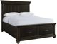 Elements International Slater Black Queen Platform Storage Bed-0