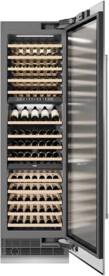 ZLINE 24" 12.4 Cu. Ft. Stainless Steel Triple Zone Column Wine Cooler-3