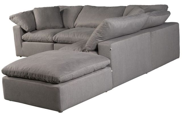 Moe's Home Collection Terra Condo Dream 5-Piece Light Grey L-Shaped Modular Sectional and Ottoman-1