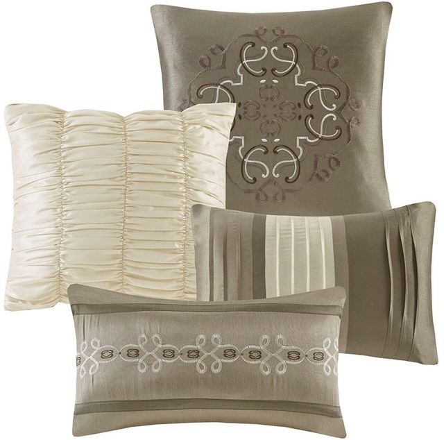 Olliix by Madison Park Essentials 24 Pieces Natural Queen Jelena Room in a Bag Set-4