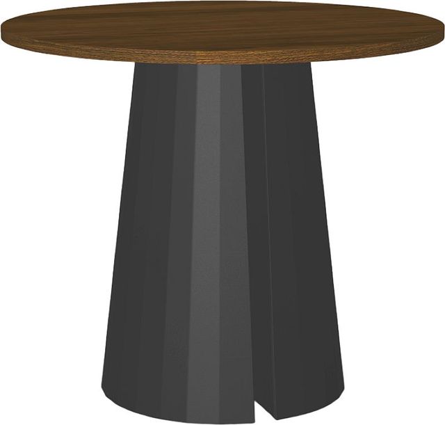 Amisco Customizable Gemma 42" Round Pub Table with 1" Walnut Veneer Top-0