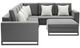 Zuo® Modern Corona Del Mar 4-Piece Graphite Outdoor Fabric Modular Sectional-3