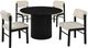 Coaster® Hamlyn 5-Piece Black/Cream Dining Table Set-0