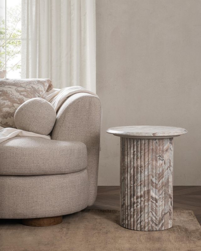 Classic Home Nordens Rusty Gray Marble End Table-1