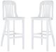 Linon Norman 2-Piece White Bar Stool Set-0