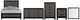 Global Furniture USA Lisbon 5-Piece Black/Gray Full Bedroom Set-0