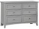 Vaughan-Bassett Bonanza Gray 6-Drawer Studio Dresser-0