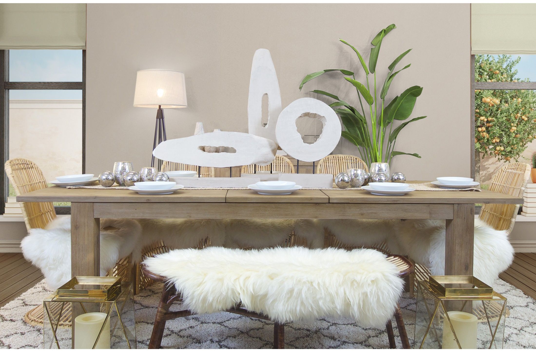 New Pacific Direct Bedford Butterfly Dining Table - Thumbnail 4