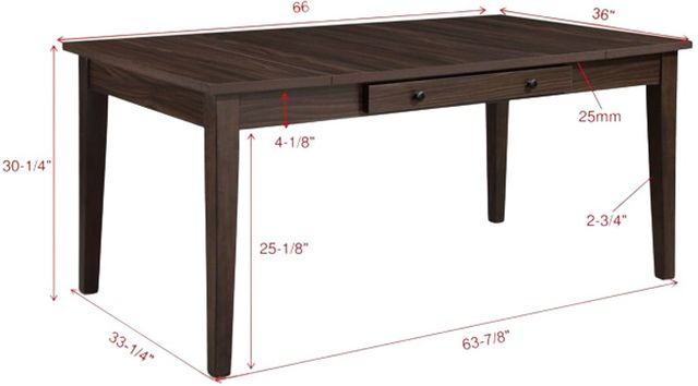 Crown Mark Wagner Brown Dining Table with Storage-2